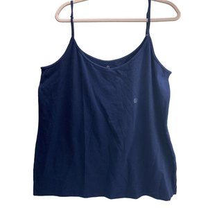 Love & Legend Fitted Cami, Women's Size 3X, New, L&L Dark Blue Adjustable Spaghe